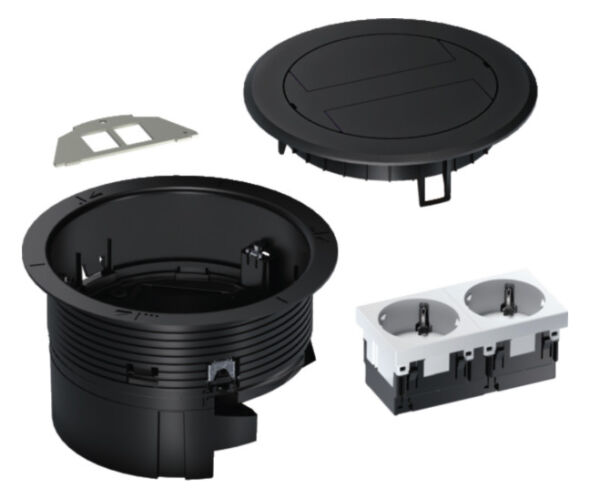 Installationsdose R02 BSR02D03 2x SchuKo + Keystone Installationsdose R02 BSR02D03 2x SchuKo + Keystone