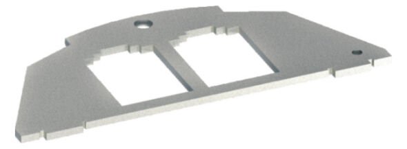 Montageplatte BSM032 edelstahl Typ 03 19,50x14,85 zweifach Montageplatte BSM032 edelstahl Typ 03 19,50x14,85 zweifach