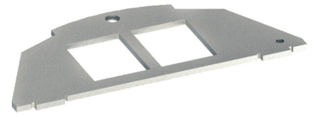 Montageplatte BSM012 edelstahl Typ 01 Keystone 19,3x14,8 zweifach