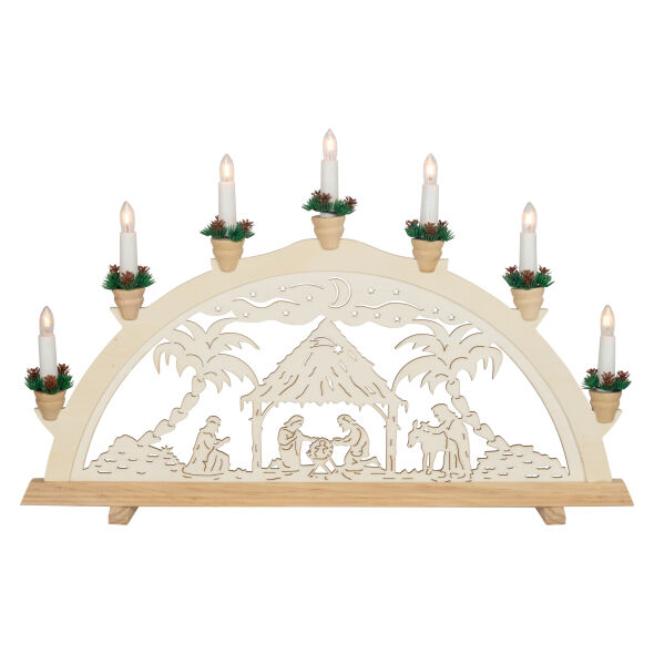 Weihnachtsleuchter CHRISTI GEBURT 7 x E10/34V/3W