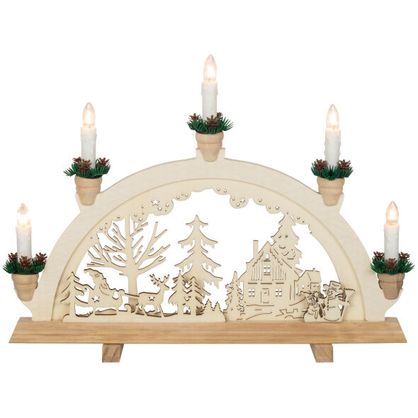 Weihnachtsleuchter WINTERWALD 5 x E10/55V/3W