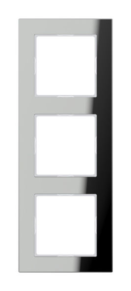 Glasrahmen 3-fach AC 583 GL SI silber verspiegelt Glasrahmen 3-fach AC 583 GL SI silber verspiegelt