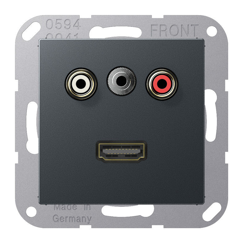 Multimediadose Cinch/HDMI MA A 1082 ANM anthrazit matt Multimediadose Cinch/HDMI MA A 1082 ANM anthrazit matt