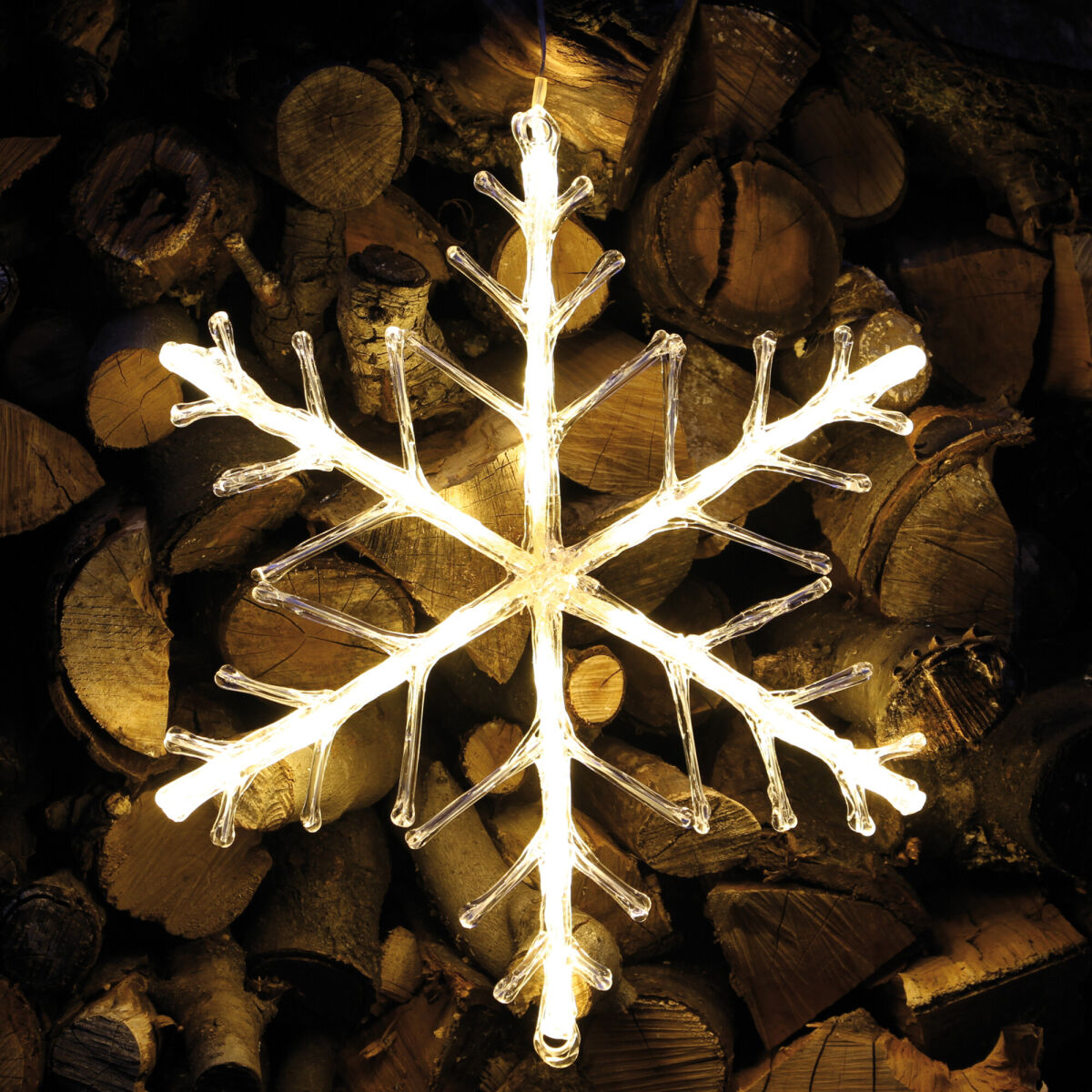 LED-Schneeflocke 24 warmweiße LEDs Ø 420 LED-Schneeflocke 24 warmweiße LEDs Ø 420