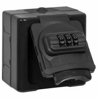 AP/FR BLUE ELECTRIC anthrazit Steckdose 1-fach mit Zahlenschloss