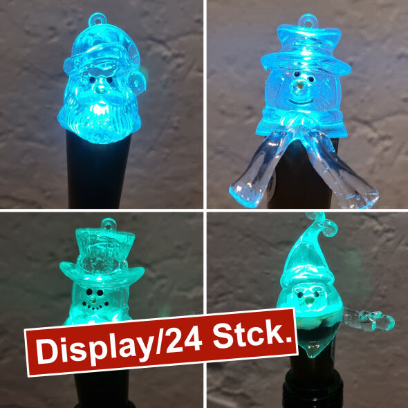 LED-Flaschenverschluss mit RGB-Beleuchtung Display mit 24 Stück LED-Flaschenverschluss mit RGB-Beleuchtung Display mit 24 Stück