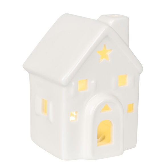 LED-Häuschen je 1 warmweiße LED H80 B60 T60
