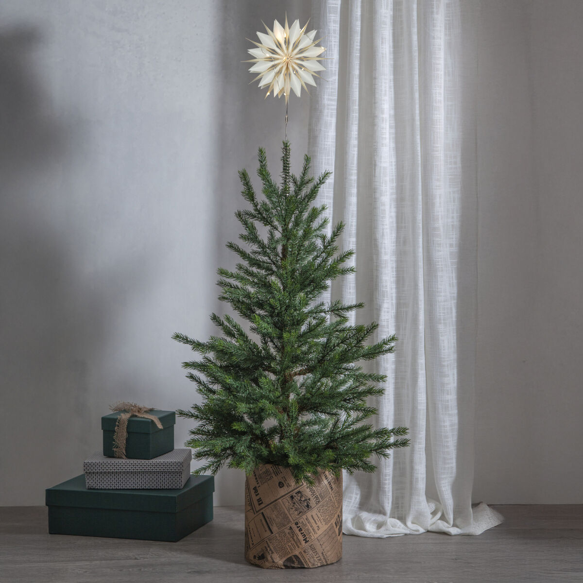 Weihnachtsbaumspitze FLINGA 10 warmweiße LEDs