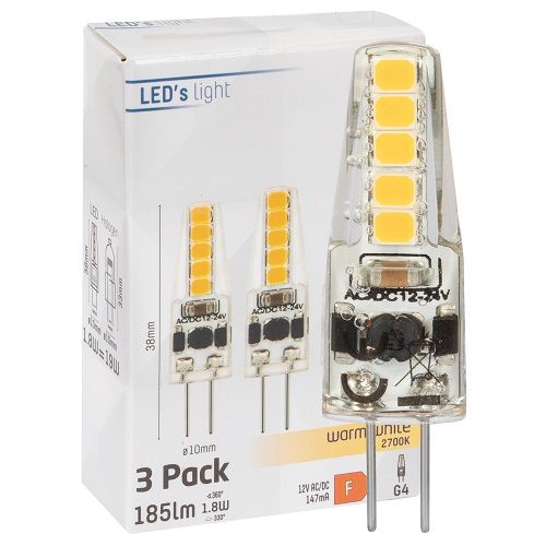 LED-Stiftsockellampe G4 2700K 1,8W 185lm LED-Stiftsockellampe G4 2700K 1,8W 185lm