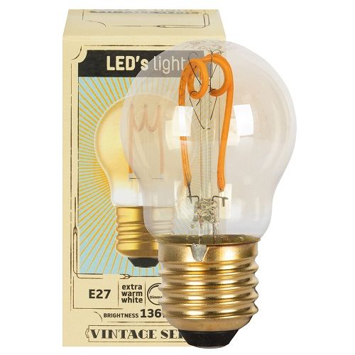 LED-Filament-Lampen E27/2,5W (13W) 136 lm Tropfen-Form gold 1800K LED-Filament-Lampen E27/2,5W (13W) 136 lm Tropfen-Form gold 1800K