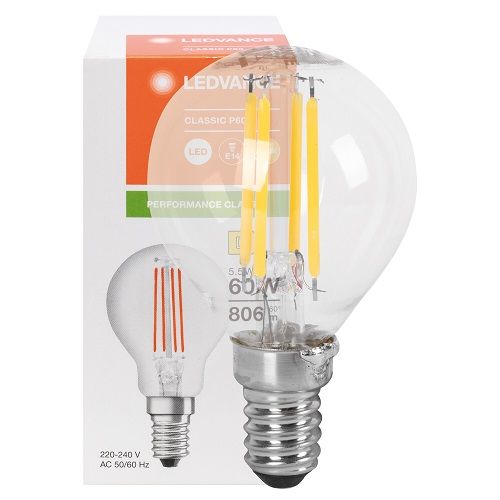 LED-Filament-Lampe CLASSIC P Tropfen-Form klar E14 2700K LED-Filament-Lampe CLASSIC P Tropfen-Form klar E14 2700K