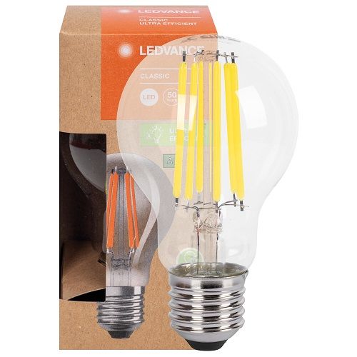 LED-Filament-Lampe ULTRA EFFICIENT CLASSIC A AGL-Form klar E27 3000K 7,2W (100W), 1.521 lm LED-Filament-Lampe ULTRA EFFICIENT CLASSIC A AGL-Form klar E27 3000K 7,2W (100W), 1.521 lm
