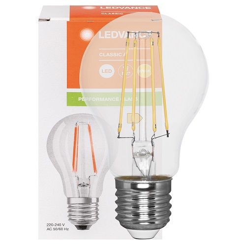 LED-Filamentlampe 6,5W E27 806lm klar D=60mm LED-Filamentlampe 6,5W E27 806lm klar D=60mm