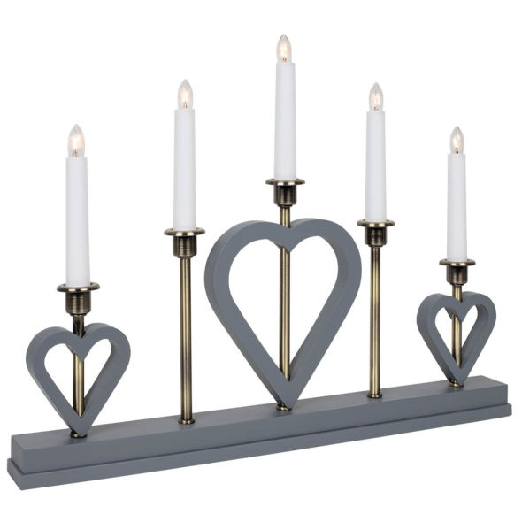 Weihnachtsleuchter Melissa grau/Nickel matt Weihnachtsleuchter Melissa grau/Nickel matt