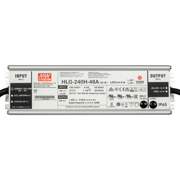 LED-Netzteil 48V-DC 240W Aluminiumgehäuse LED-Netzteil 48V-DC 240W Aluminiumgehäuse