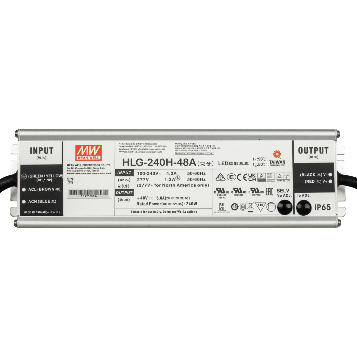 LED-Netzteil 48V-DC 240W Aluminiumgehäuse LED-Netzteil 48V-DC 240W Aluminiumgehäuse