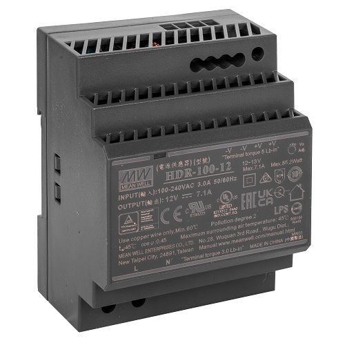Reiheneinbau-Netzteil HDR 12V-DC/82,5W Reiheneinbau-Netzteil HDR 12V-DC/82,5W