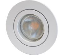 Einbauleuchte 1 x GU10/230V/50W und 1 x GU5,3/12V/50W mit Feder-Leuchtmittelhalterung