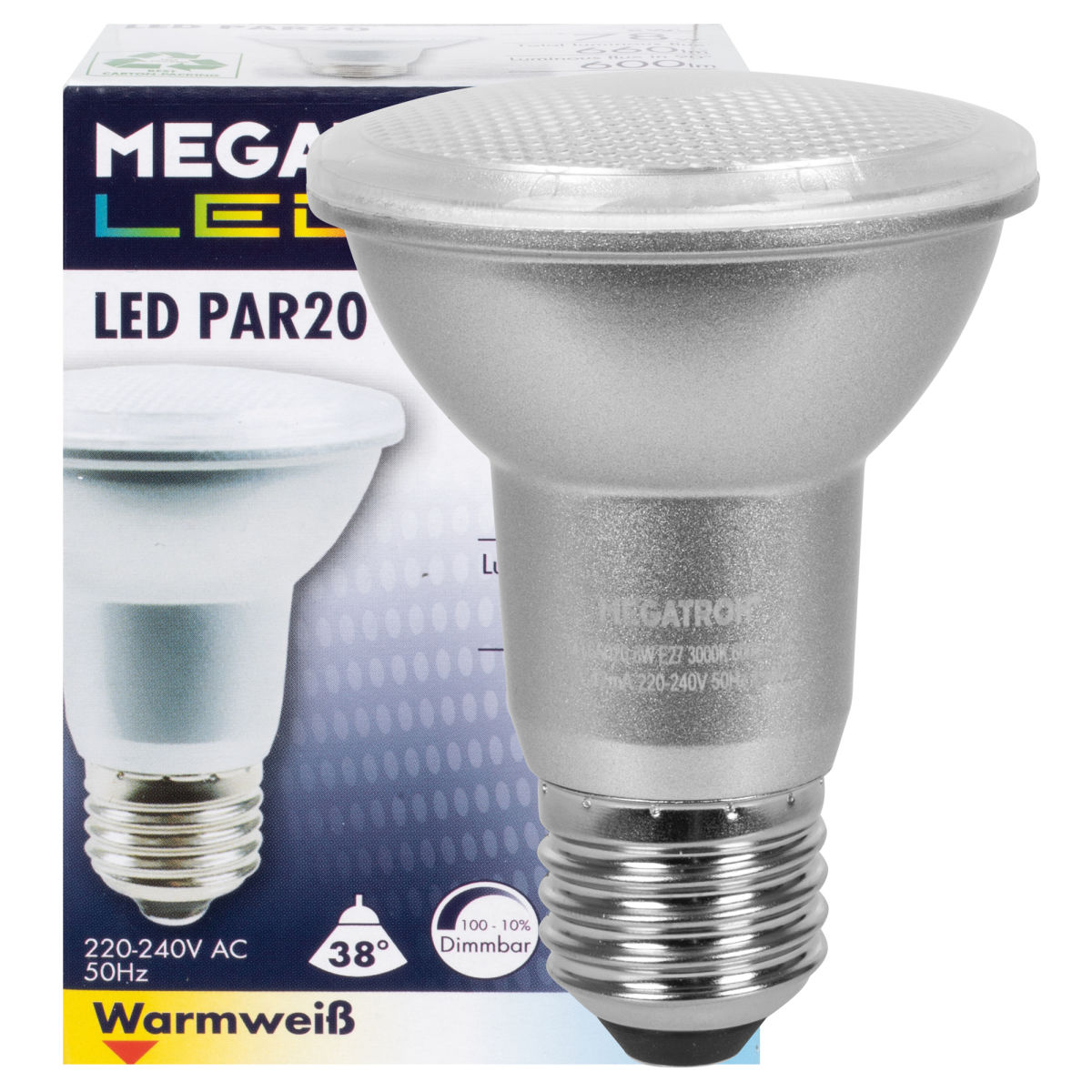 LED-Reflektorlampe E27 3000K 8,0W 660lm