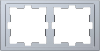 Rahmen D-Life 2-fach Edelstahl