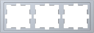 Rahmen D-Life 3-fach Edelstahl