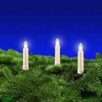 LED-Weihnachtsbaumkette 30-flammig elfenbein Topkerze