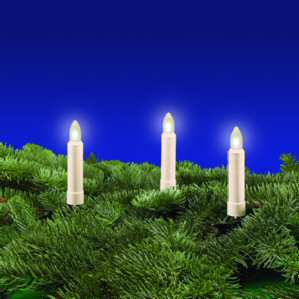 LED-Weihnachtsbaumkette 30-flammig elfenbein Topkerze