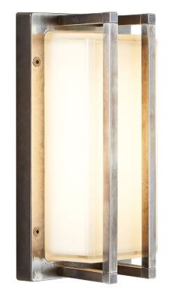 Außenwandleuchte, ICE CUBIC FRAME, 1 x E27/20W, Messing Nickel Außenwandleuchte, ICE CUBIC FRAME, 1 x E27/20W, Messing Nickel