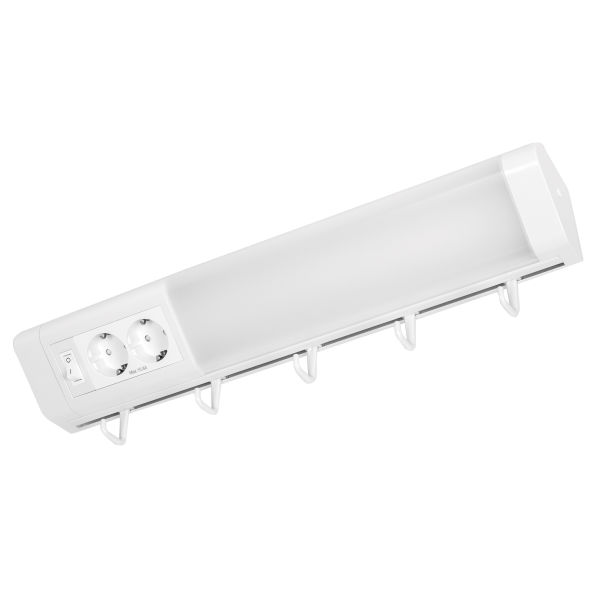 LED Unterbauleuchte 15W Länge 762mm mit 2 Steckdosen LED Unterbauleuchte 15W Länge 762mm mit 2 Steckdosen