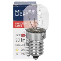 Backofenlampe Birnenform klar E14/15W, 90 lm