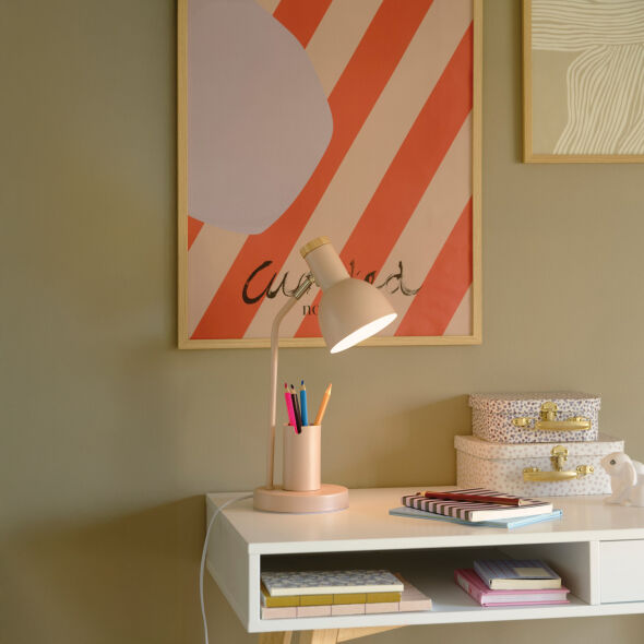 Schreibtischleuchte DEVONE 1x E27/15W staubrosa