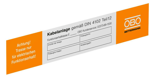 Kennzeichnungsschild KS-E DE