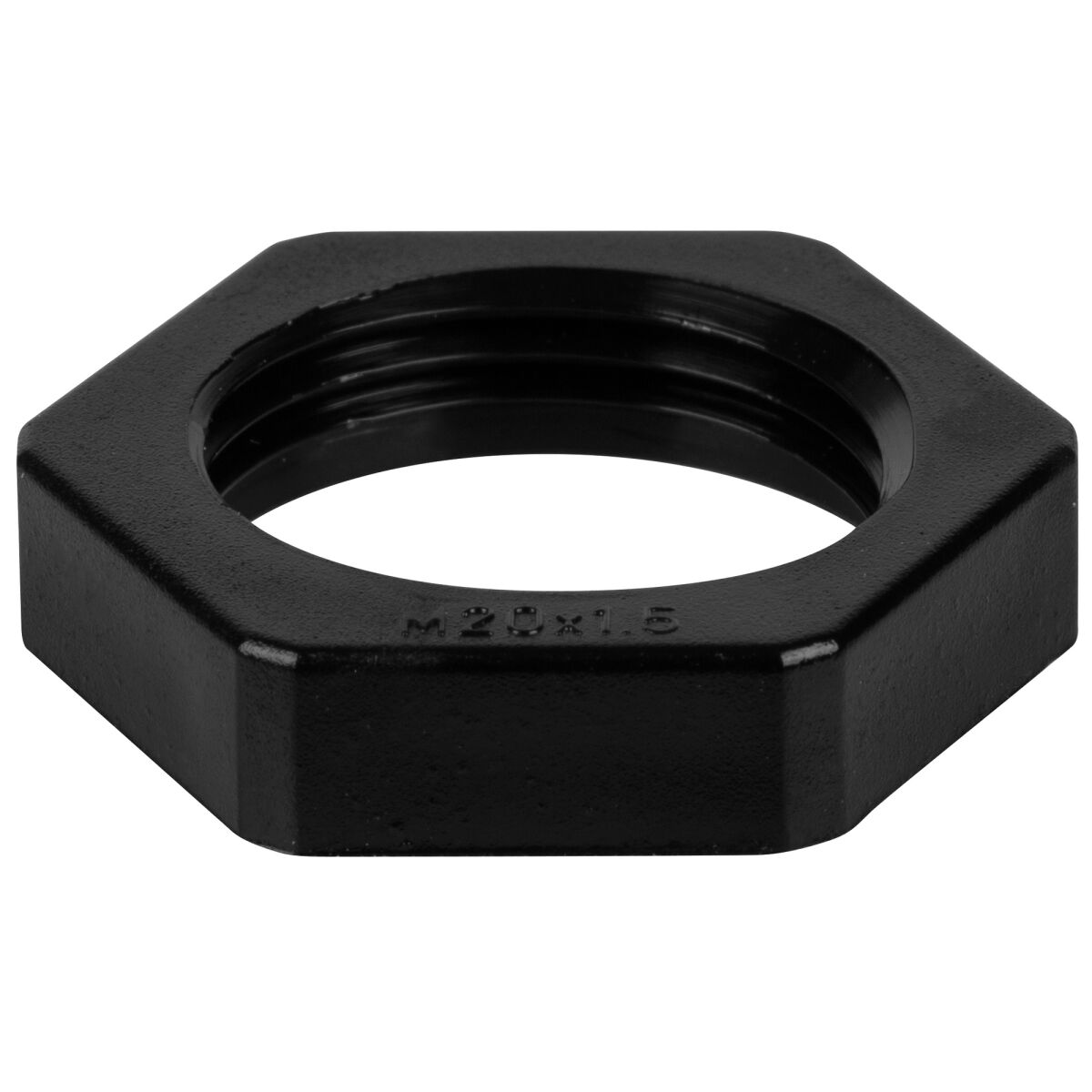 Iso-Gegenmutter metrisch schwarz halogenfrei M 20
