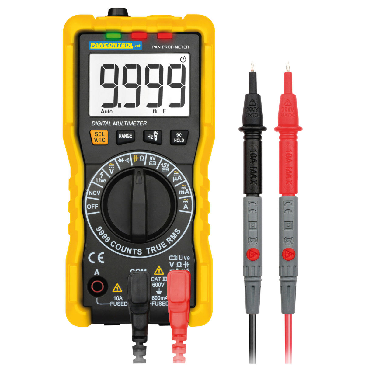 Digital-Multimeter mit T-RMS Profimeter LCD-Digitalanzeige CAT III 600V