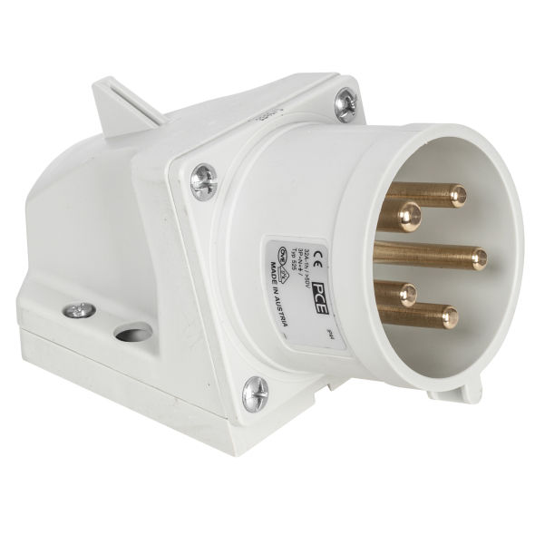 CEE-Wandgerätestecker 5-polig 400V 1h Notstrom mit Schraubklemmen 32A CEE-Wandgerätestecker 5-polig 400V 1h Notstrom mit Schraubklemmen 32A