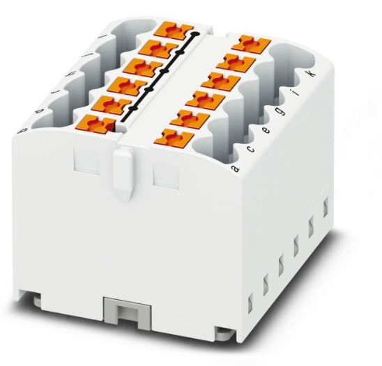 Verteilerblock PTFIX 12X2,5-G WH