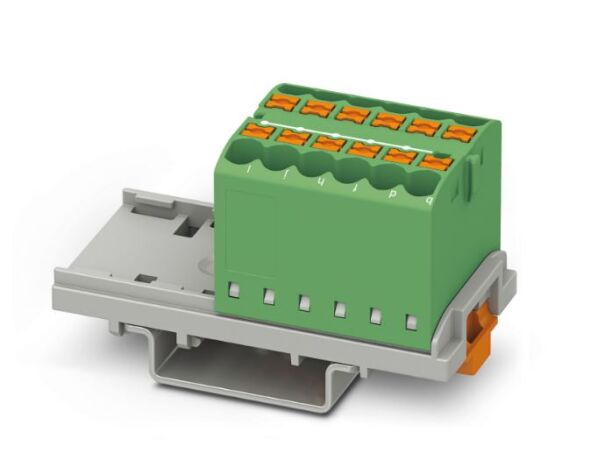 Verteilerblock PTFIX 12X2,5-NS35 GN Verteilerblock PTFIX 12X2,5-NS35 GN