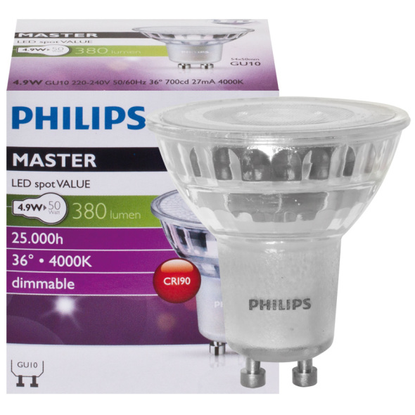 LED-Reflektorlampe GU10 4000K 4,9W 420lm LED-Reflektorlampe GU10 4000K 4,9W 420lm