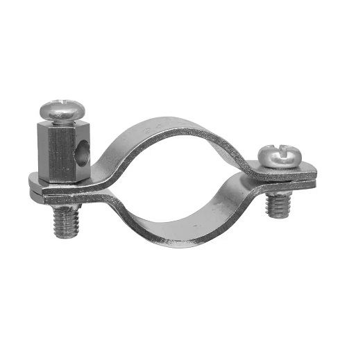 Erdungsrohrschelle Kupferband vernickelt für Kupferrohre Erdungsrohrschelle Kupferband vernickelt für Kupferrohre