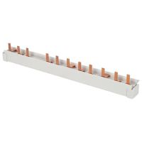 Steg-Phasenschiene/FI+LS 10 mm² 3-polig L-Form für 8 LS + 1 4-poligen FI-Schalter