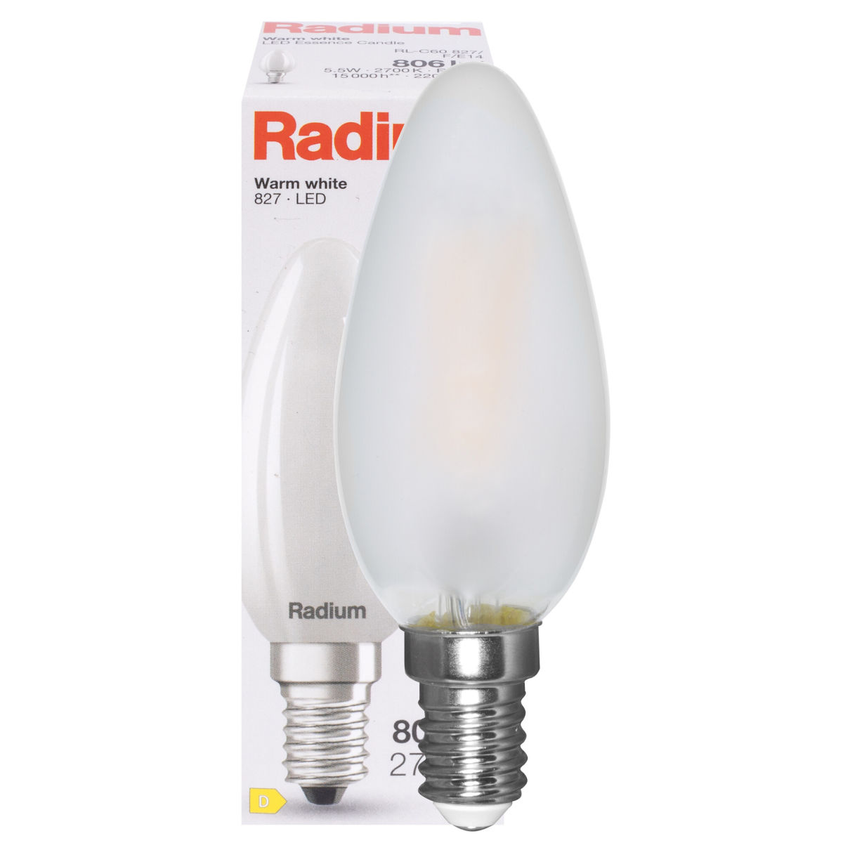 LED-Filament-Lampe LED ESSENCE CANDLE Kerzen-Form matt E14 2700K
