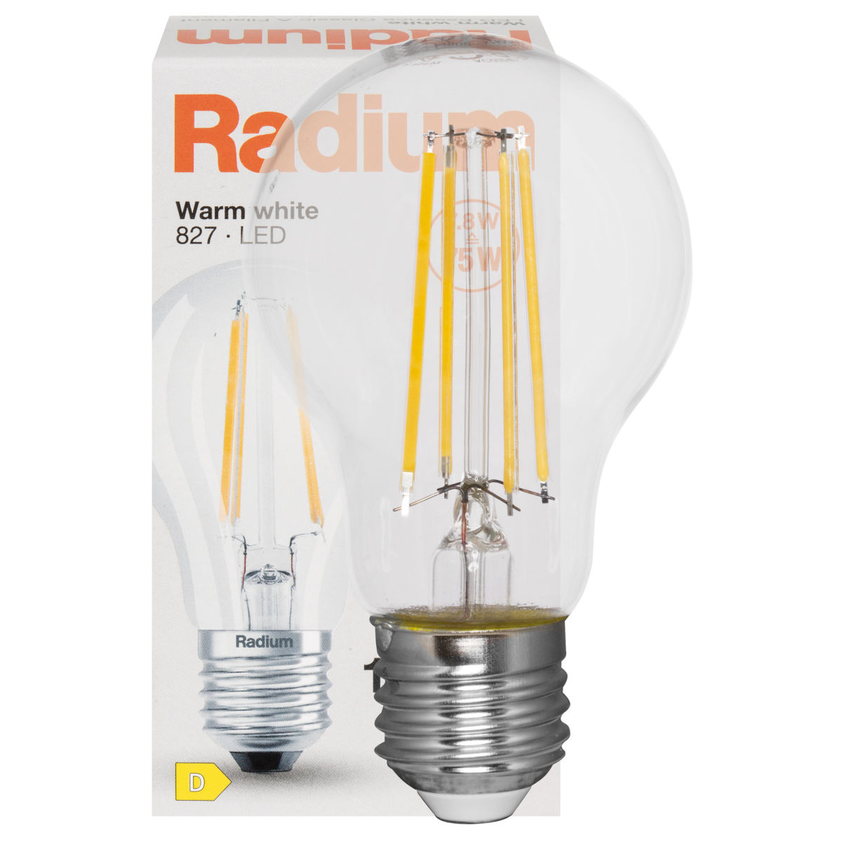 LED-Filament-Lampe RaLED ESSENCE CLASSIC AGL-Form klar E27 2700K 7,8W (75W), 1.055 lm LED-Filament-Lampe RaLED ESSENCE CLASSIC AGL-Form klar E27 2700K 7,8W (75W), 1.055 lm