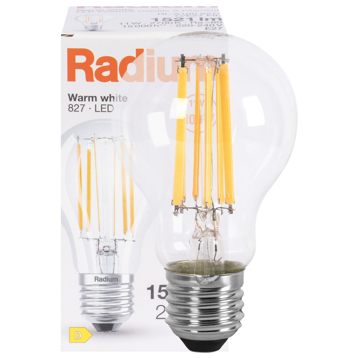 LED-Filament-Lampe RaLED ESSENCE CLASSIC AGL-Form klar E27 2700K 10,5W (100W), 1.521 lm LED-Filament-Lampe RaLED ESSENCE CLASSIC AGL-Form klar E27 2700K 10,5W (100W), 1.521 lm