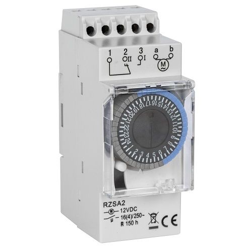 Schaltuhr RZSA2 12V-DC 1-Kanal Tagesprogramm Schaltabstand 30 Minuten mit Gangreserve Schaltuhr RZSA2 12V-DC 1-Kanal Tagesprogramm Schaltabstand 30 Minuten mit Gangreserve