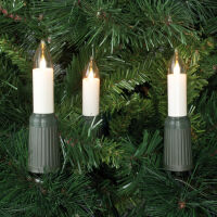 Weihnachtsbaumkette klar/elfenbein LED/30xE14/3V/0,1W mit teilbarem Stecker