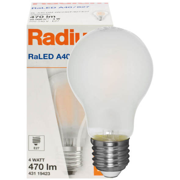 LED-Lampe 5,0W E27 470lm matt dimmbar LED-Lampe 5,0W E27 470lm matt dimmbar