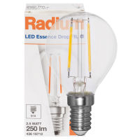 LED-Filament-Lampe RALED ESSENCE DROP Tropfen-Form klar E14 2700K 2,5W (25W), 250 lm