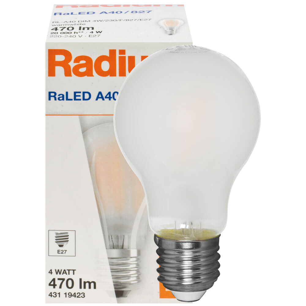 LED-Lampe 5,0W E27 470lm matt dimmbar LED-Lampe 5,0W E27 470lm matt dimmbar
