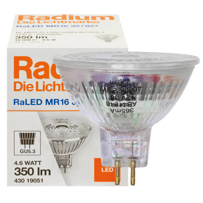 LED Reflektorlampe MR16 4,6W 2700K GU5,3 LED Reflektorlampe MR16 4,6W 2700K GU5,3