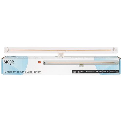 LED-DEKO-Linienlampe klar 1-Sockel-S14d 2200K 5W, 380 lm LED-DEKO-Linienlampe klar 1-Sockel-S14d 2200K 5W, 380 lm